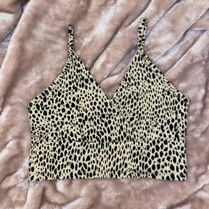 brandy melville amara top in cheetah